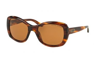 Image of Ralph Lauren RL8132 Sunglasses 500773-55 - Stripped Brown Havana Frame, Brown Lenses