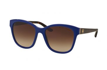 Image of Ralph Lauren RL8143 Sunglasses 554713-55 - Shiny Blue Navy Frame, Gradient Brown Lenses