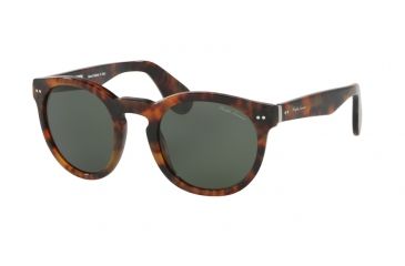 Image of Ralph Lauren RL8146P Sunglasses 501752-49 - Jerry Havana Frame, Green Lenses