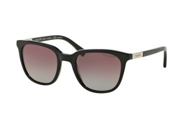 Image of Ralph RA5206 Sunglasses 137762-51 - Black Frame, purple gradient polarized Lenses