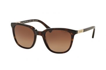 Image of Ralph RA5206 Sunglasses 1378T5-51 - Dark Tortoise Frame, Brown Gradient Polarized Lenses