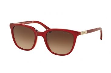 Image of Ralph RA5206 Sunglasses 150713-51 - Red Frame, Dark Brown Gradient Lenses