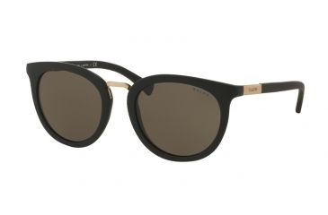 Image of Ralph RA5207 Sunglasses 105873-52 - Matte Black Frame, Smoke Solid Lenses