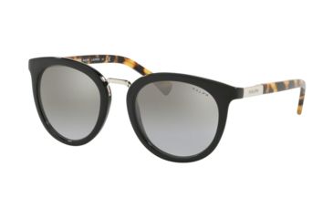 Image of Ralph RA5207 Sunglasses 50016V-52 - Black Frame, Mirror Gradient Silver Lenses