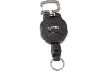 Image of Rapala Retractable Laynard, 36in Cord Length, 10 oz Hang Weight Capacity, 360 Degree Rotating Carabiner Clip, Quick Release, RL5