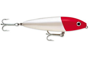 Image of Rapala Saltwater Skitter Walk Topwater Lure, Floating, Red Head, 5/8oz, 4 3/8in, SSW11RH