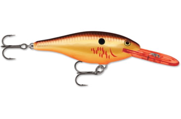 Image of Rapala Shad Rap Crankbait 2 3/4in, 5/16 oz, Floating, Bleeding Copper Flash, SR07BCF