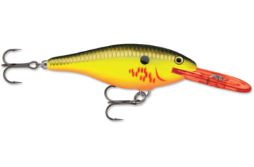 Image of Rapala Shad Rap Crankbait 2 3/4in, 5/16 oz, Floating, Bleeding Hot Olive, SR07BHO