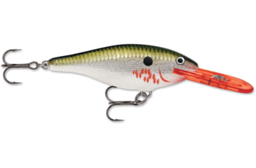 Image of Rapala Shad Rap Crankbait 2 3/4in, 5/16 oz, Floating, Bleeding Olive Flash, SR07BOF