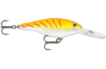 Image of Rapala Shad Rap Crankbait 2 3/4in, 5/16 oz, Floating, Orange Tiger UV, SR07OTU