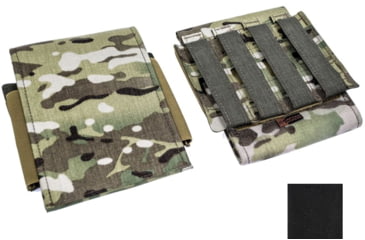 Image of Raptor Tactical Side Plate Pockets, MOLLE/Velcro, 7x8 in, Black, RT-SPP-BK-8x7