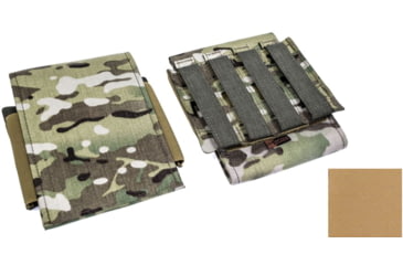 Image of Raptor Tactical Side Plate Pockets, MOLLE/Velcro, 7x8 in, Coyote Brown, RT-SPP-CB-8x7