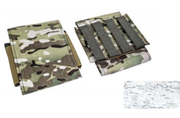 Image of Raptor Tactical Side Plate Pockets, MOLLE/Velcro, 7x8 in, MultiCam Alpine, RT-SPP-MCA-8x7