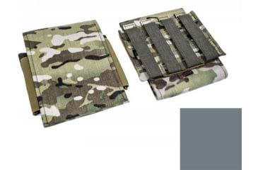 Image of Raptor Tactical Side Plate Pockets, MOLLE/Velcro, 7x8 in, Tactical Grey, RT-SPP-TG-8x7