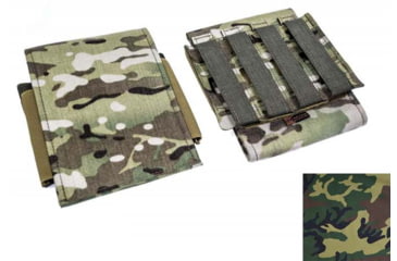 Image of Raptor Tactical Side Plate Pockets, MOLLE/Velcro, 5.5L x 6.5W, Woodland, RT-SPP-WD-5.5x6