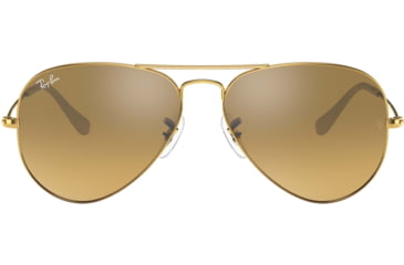 Image of Ray-Ban Aviator Large Metal RB3025 Sunglasses, Arista Crystal Brown Mirror Silver Gradient, RB3025 001/3K-5514