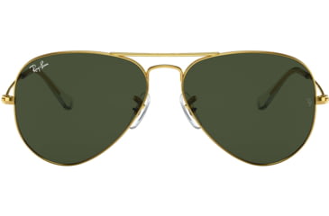 Image of Ray-Ban Aviator Large Metal RB3025 Sunglasses, Arista Frame, Crystal Green 55 mm Lenses, W3234-5514