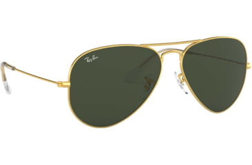 Image of Ray-Ban Aviator Large Metal RB3025 Sunglasses, Arista Frame, Crystal Green 55 mm Lenses, W3234-5514