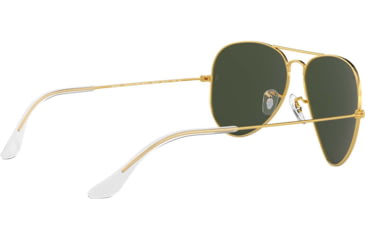 Image of Ray-Ban Aviator Large Metal RB3025 Sunglasses, Arista Frame, Crystal Green 55 mm Lenses, W3234-5514