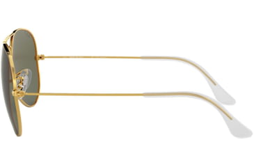 Image of Ray-Ban Aviator Large Metal RB3025 Sunglasses, Arista Frame, Crystal Green Polarized 55 mm Lenses, 001-58-5514