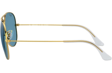 Image of Ray-Ban Aviator Large Metal RB3025 Sunglasses, Legend Gold, Blue, 55, RB3025-9196S2-55