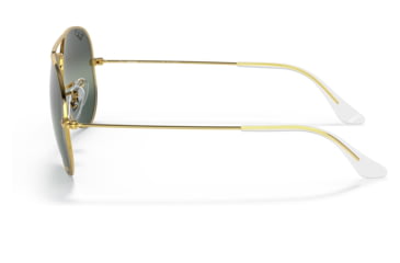 Image of Ray-Ban Aviator Large Metal RB3025 Sunglasses, Legend Gold Frame, Silver/Blue Chromance Lens, Polarized, 55, RB3025-9196G6-55