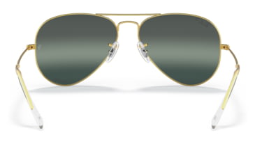 Image of Ray-Ban Aviator Large Metal RB3025 Sunglasses, Legend Gold Frame, Silver/Blue Chromance Lens, Polarized, 55, RB3025-9196G6-55