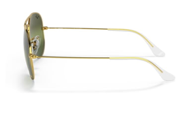 Image of Ray-Ban Aviator Large Metal RB3025 Sunglasses, Legend Gold Frame, Silver/Green Chromance Lens, Polarized, 55, RB3025-9196G4-55