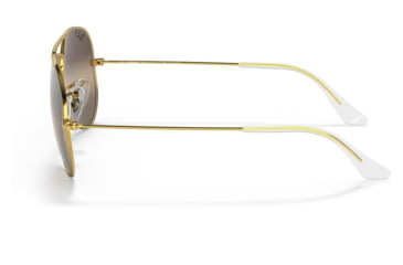 Image of Ray-Ban Aviator Large Metal RB3025 Sunglasses, Legend Gold Frame, Silver/Grey Chromance Lens, Polarized, 55, RB3025-9196G3-55