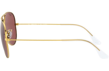 Image of Ray-Ban Aviator Large Metal RB3025 Sunglasses, Legend Gold, Purple, 55, RB3025-9196AF-55