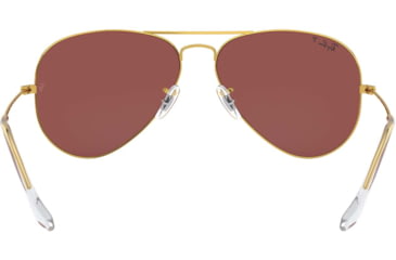 Image of Ray-Ban Aviator Large Metal RB3025 Sunglasses, Legend Gold, Purple, 55, RB3025-9196AF-55