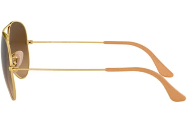 Image of Ray-Ban Aviator Large Metal RB3025 Sunglasses, Matte Gold Frame, Polar Brown Lenses, RB3025 112/M2-55