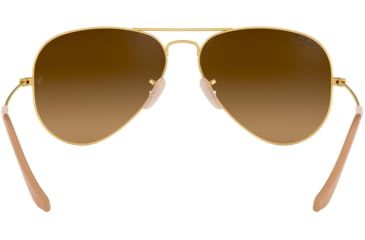 Image of Ray-Ban Aviator Large Metal RB3025 Sunglasses, Matte Gold Frame, Polar Brown Lenses, RB3025 112/M2-55