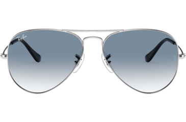 Image of Ray-Ban Aviator Large Metal RB3025 Sunglasses, Silver Crystal Gradient Light Blue, RB3025 003/3F-5514