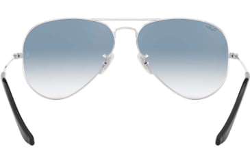 Image of Ray-Ban Aviator Large Metal RB3025 Sunglasses, Silver Crystal Gradient Light Blue, RB3025 003/3F-5514