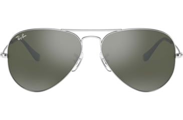 Image of Ray-Ban Aviator Large Metal RB3025 Sunglasses, Silver Frame, Crystal Gray Mirror 55 mm Lenses, W3275-5514