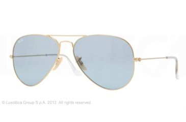 Image of Ray-Ban Aviator Large Metal Sunglasses RB3025 001/62-55 - Arista Frame, crystal sky blue Lenses