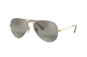 Image of Ray-Ban Aviator Large Metal Sunglasses RB3025 9154AH-55 - , Grey Bi-mirror Grey Lenses