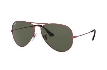 Image of Ray-Ban Aviator Large Metal Sunglasses RB3025 918831-55 - , Green Lenses