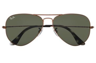 Image of Ray-Ban Aviator Large Metal Sunglasses RB3025 918931-55 - , Green Lenses