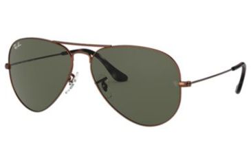 Image of Ray-Ban Aviator Large Metal Sunglasses RB3025 918931-55 - , Green Lenses