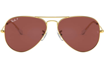 Image of Ray-Ban Aviator Large Metal Sunglasses RB3025 9196AF-55 - , Purple Lenses