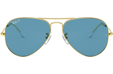 Image of Ray-Ban Aviator Large Metal Sunglasses RB3025 9196S2-55 - , Blue Lenses