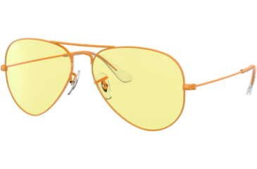 Image of Ray-Ban Aviator Large Metal RB3025 Sunglasses, Orange, 55, RB3025-9220T4-55
