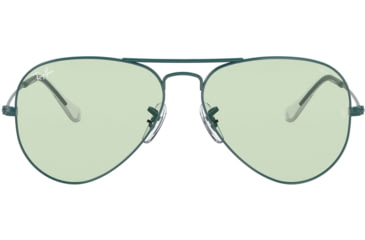 Image of Ray-Ban Aviator Large Metal Sunglasses RB3025 9225T1-55 - , photo evolve green/blue Lenses