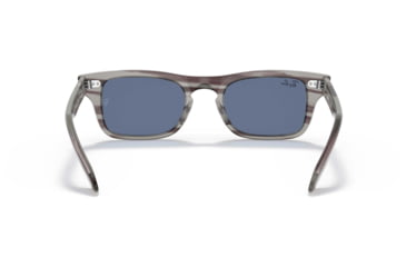 Image of Ray-Ban Burbank JR RJ9083S Sunglasses, Dark Blue Lenses, Striped Gray, 43, RJ9083S-707480-43
