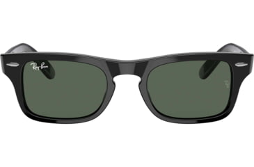 Image of Ray-Ban Burbank JR RJ9083S Sunglasses, Dark Green Lenses, Black, 43, RJ9083S-100-71-43