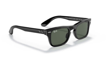 Image of Ray-Ban Burbank JR RJ9083S Sunglasses, Dark Green Lenses, Black, 43, RJ9083S-100-71-43