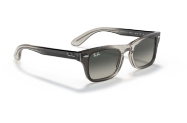 Image of Ray-Ban Burbank JR RJ9083S Sunglasses, Gradient Grey Lenses, Transparent Grey, 43, RJ9083S-710411-43