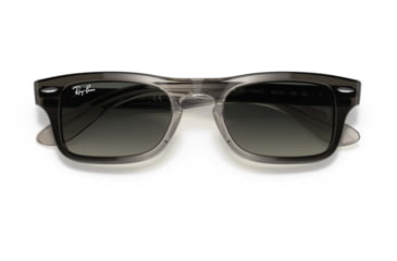 Image of Ray-Ban Burbank JR RJ9083S Sunglasses, Gradient Grey Lenses, Transparent Grey, 43, RJ9083S-710411-43